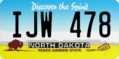 ND license plate IJW478