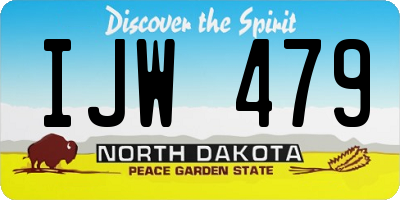 ND license plate IJW479