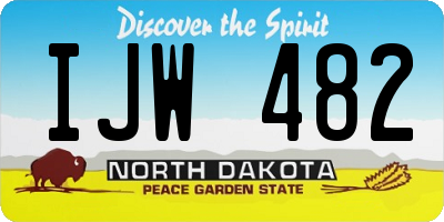 ND license plate IJW482