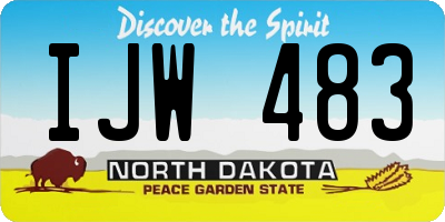 ND license plate IJW483