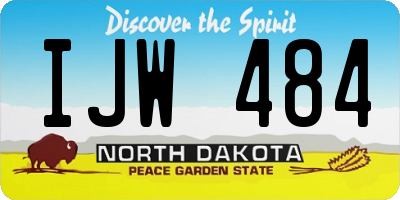 ND license plate IJW484