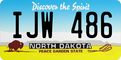 ND license plate IJW486