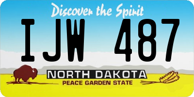 ND license plate IJW487