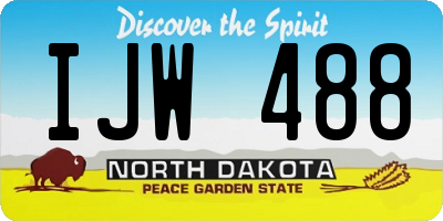 ND license plate IJW488
