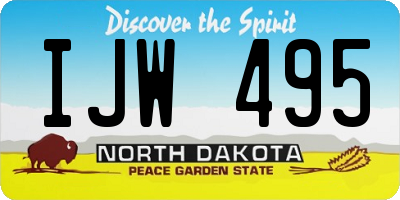 ND license plate IJW495