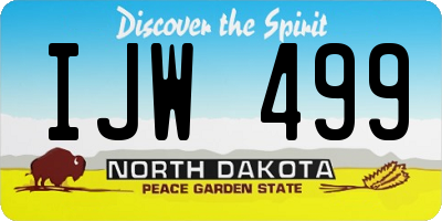 ND license plate IJW499