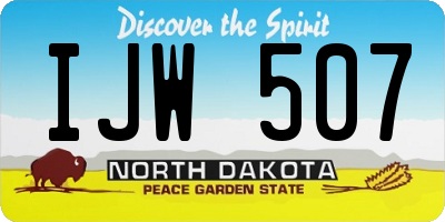 ND license plate IJW507