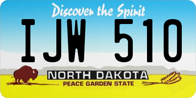 ND license plate IJW510