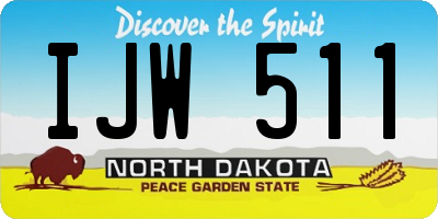 ND license plate IJW511