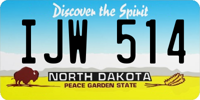ND license plate IJW514