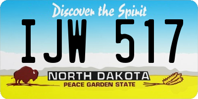 ND license plate IJW517