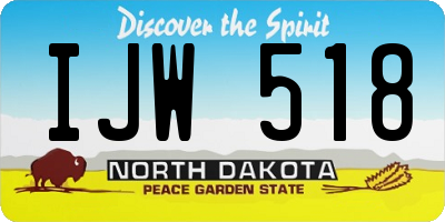 ND license plate IJW518