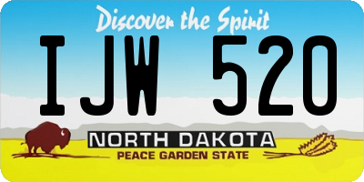 ND license plate IJW520