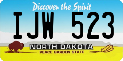 ND license plate IJW523