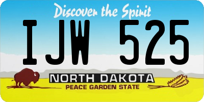 ND license plate IJW525