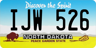 ND license plate IJW526