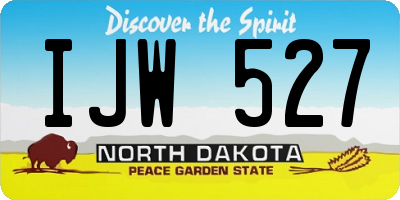 ND license plate IJW527