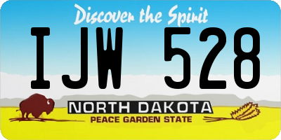 ND license plate IJW528