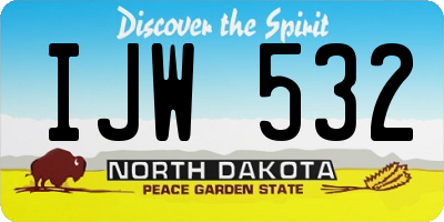 ND license plate IJW532