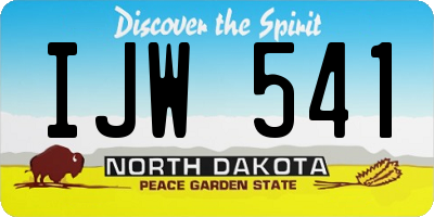 ND license plate IJW541