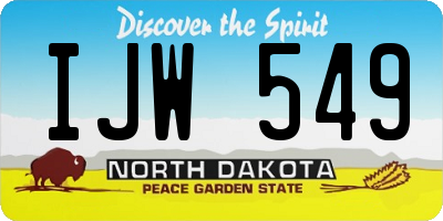 ND license plate IJW549