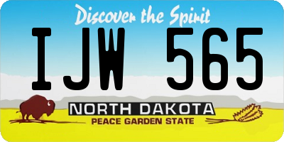 ND license plate IJW565