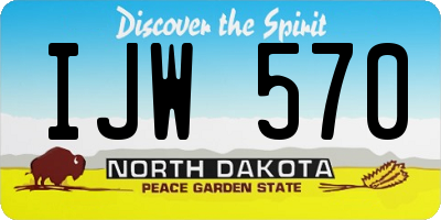 ND license plate IJW570