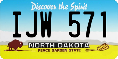 ND license plate IJW571