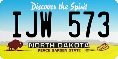 ND license plate IJW573