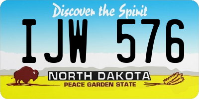 ND license plate IJW576