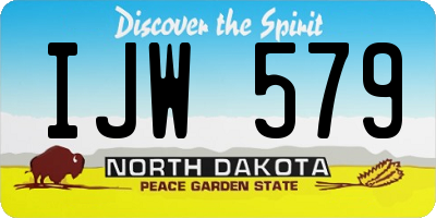ND license plate IJW579