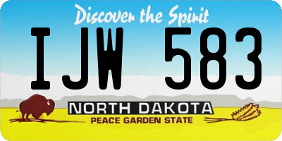 ND license plate IJW583