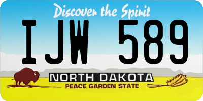 ND license plate IJW589