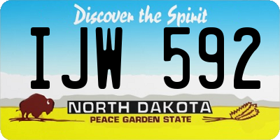 ND license plate IJW592
