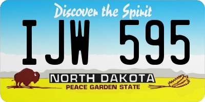 ND license plate IJW595
