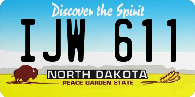ND license plate IJW611