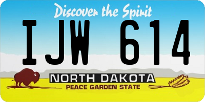 ND license plate IJW614
