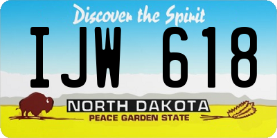 ND license plate IJW618