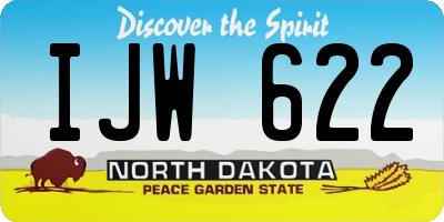 ND license plate IJW622