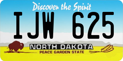 ND license plate IJW625