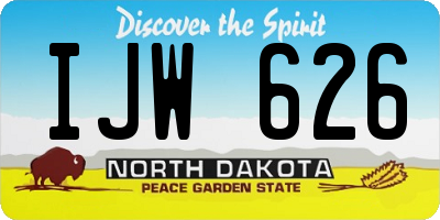 ND license plate IJW626
