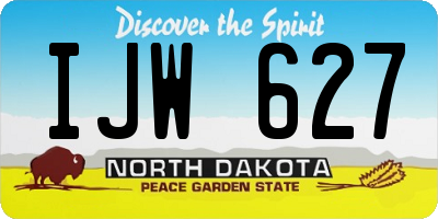 ND license plate IJW627