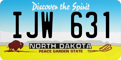 ND license plate IJW631