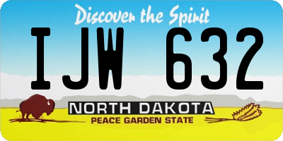 ND license plate IJW632