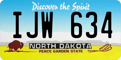ND license plate IJW634