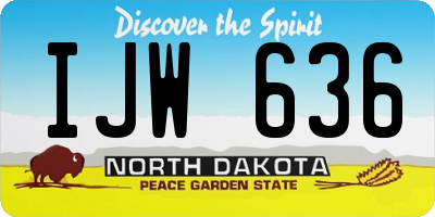 ND license plate IJW636
