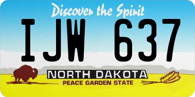 ND license plate IJW637