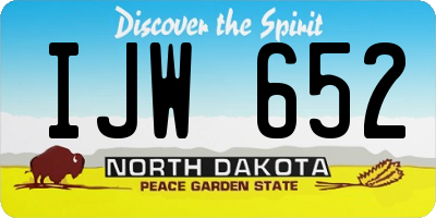 ND license plate IJW652