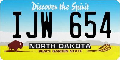 ND license plate IJW654
