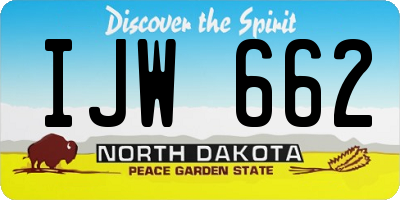 ND license plate IJW662